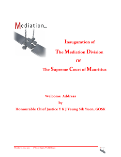 Address by Hon Y K J Yeung Sik Yuen, Chief Justice, GOSK at the