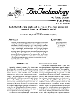 Basketball shooting angle and movement