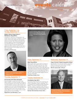 events calendar - Goucher College