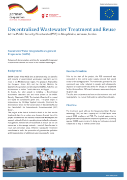 Jordanian Pilot Project Factsheet.