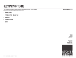 Stone Source Glossary of Terms.indd