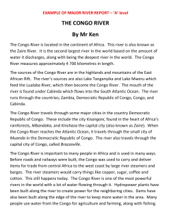 THE CONGO RIVER By Mr Ken