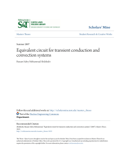 Equivalent circuit for transient conduction and convection systems