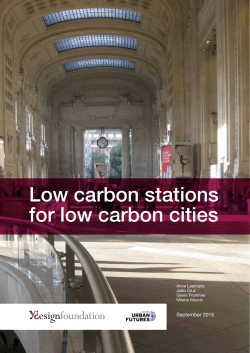 Low carbon stations for low carbon cities