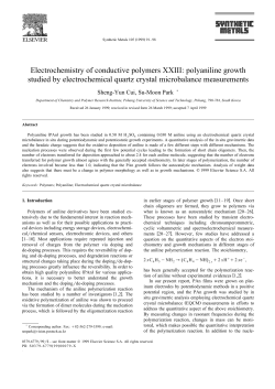Electrochemistry of conductive polymers XXIII: polyaniline