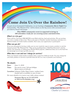 Come Join Us Over the Rainbow! - Lebanon Valley Chamber of