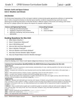 Grade 3 CPSD Science Curriculum Guide