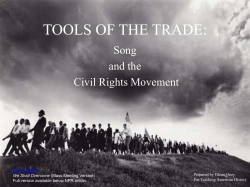 Tools of the Trade Songs of the Civil Rights