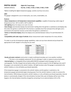 DIGITAL GAUGE Digital OIL Temp Gauge