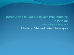 Chapter 5: Advanced Picture Techniques