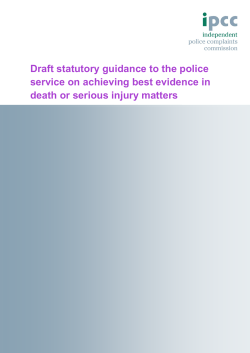 the draft guidance - Independent Police Complaints Commission