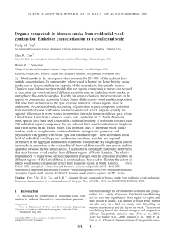Organic compounds in biomass smoke from residential wood