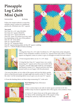 Pineapple Log Cabin Mini Quilt