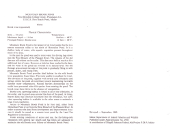 Area -- 21 acres Maximum depth -- 11 feet Principal Fishery: Brook
