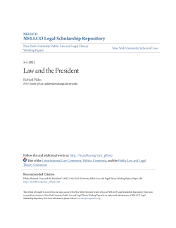 Law and the President - NELLCO Legal Scholarship Repository