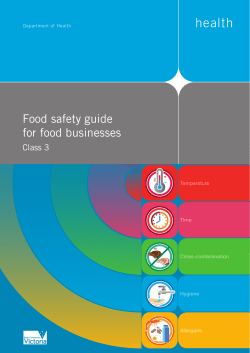 Food safety guide for food businesses Class 3