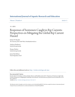 Responses of Swimmers Caught in Rip Currents: Perspectives on