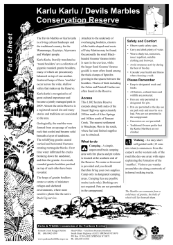 Karlu Karlu / Devils Marbles fact sheet and map