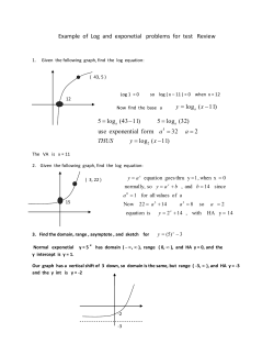 Example of Log and exponetial problems for test Review )11 ( log