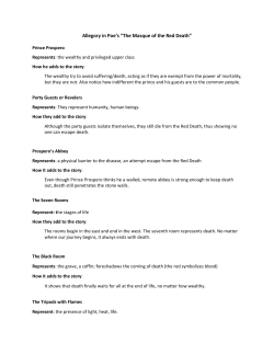 Allegory in Poe`s &ldquo;The Masque of the Red Death&rdquo;