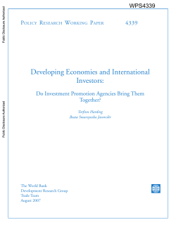 Developing Economies and International Investors