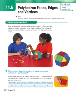 Polyhedron Faces, Edges, and Vertices 11.6