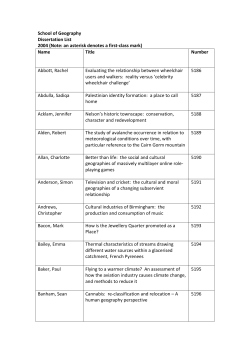 Geography dissertations 2004