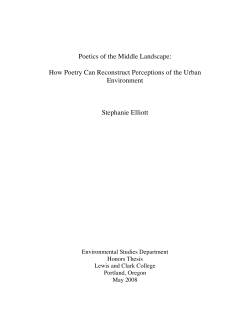 Poetics of the Middle Landscape