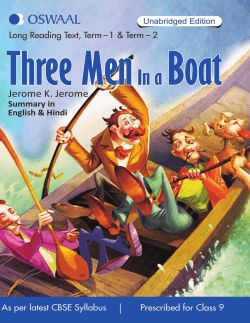 Oswaal CBSE CCE Three Man in a Boat Term 1