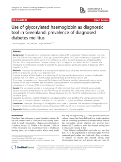 Use of glycosylated haemoglobin as diagnostic tool in Greenland