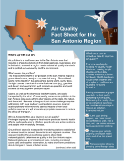 Air Quality Fact Sheet for the San Antonio Region