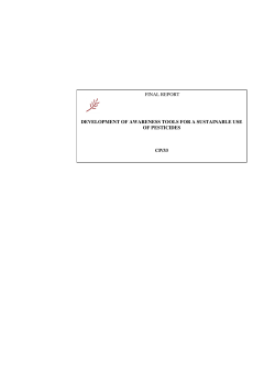 final report development of awareness tools for a sustainable use of