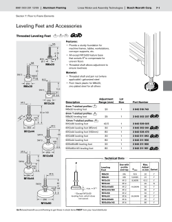 Leveling Feet and Accessories