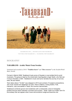BIOGRAPHY - Tarabband