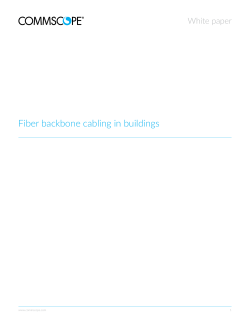 Fiber backbone cabling in buildings