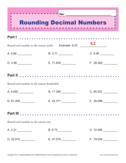 Rounding Decimal Numbers