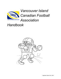 Vancouver Island Canadian Football Association (VICFA) Handbook