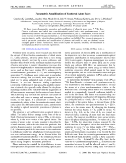 Parametric Amplification of Scattered Atom Pairs