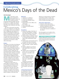 Celebrating Mexico`s Days of the Dead