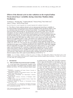 Effects of the diurnal cycle in solar radiation on the tropical Indian