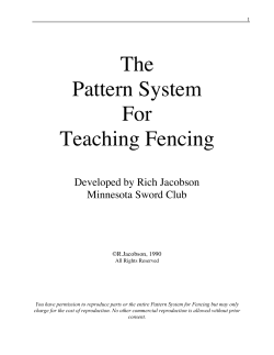Pattern System for Fencing