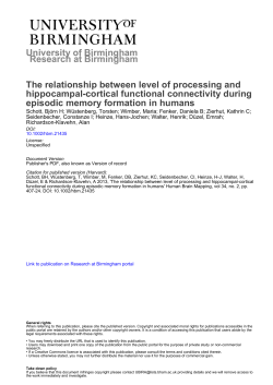 University of Birmingham The relationship between level of