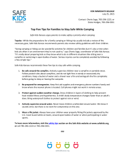 Top Five Tips for Families to Stay Safe While