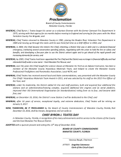 Chief Byron Teates Proclamation