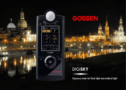 Measurements of Incident Light, Reflected Light, Flash