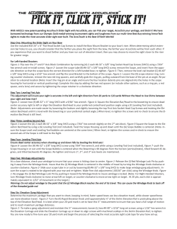 Step Seven: Finding The Most Accurate Sight Scale