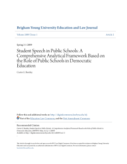 Student Speech in Public Schools: A
