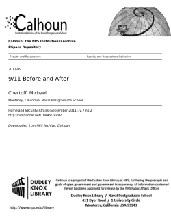 9/11: Before and After - Center for Homeland Defense and Security