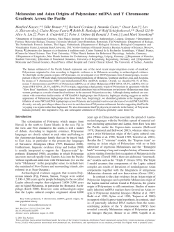 Melanesian and Asian Origins of Polynesians: mtDNA and Y
