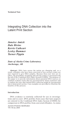 Integrating DNA Collection into the Latent Print Section